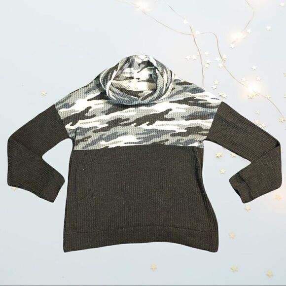 7th ray Grey Cowl Neck Sweater - Picture 7 of 10